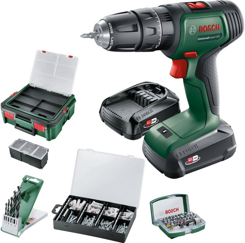 Bosch Home & Garden Akku-Schlagbohrschrauber UniversalImpact 18V + Systembox